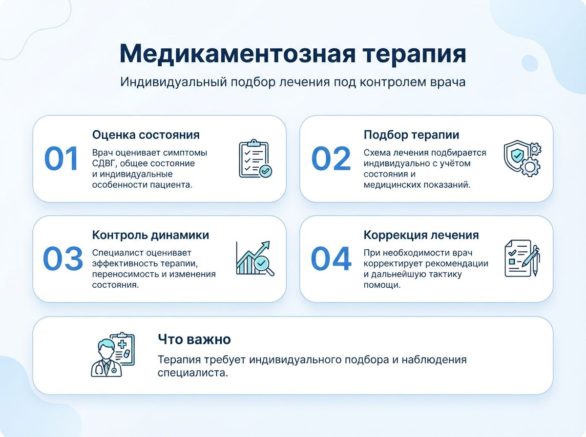 Лечение СДВГ в Лимане у детей и взрослыхинфографика
